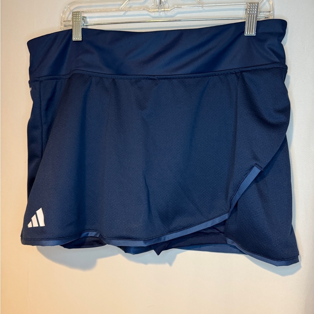 Womans Adidas Club Skirt XL NEW Tennis Skirt w/shorts Navy Athletic Sporty